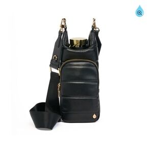 WanderFull Hydro Bag Black Black vegan leather with strap